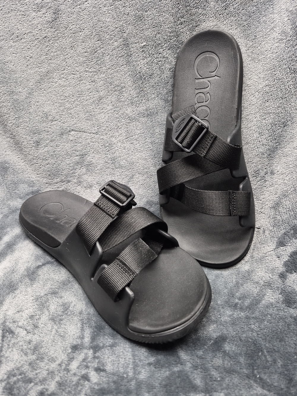 Chaco Sandals Womens Size 10 Black Chillos Double Strap Adjustable Slide Shoes